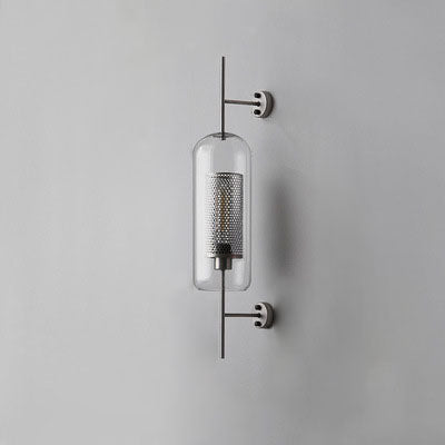 Contemporary Cylinder Glass Wall Sconce