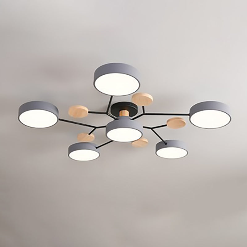 Nordic Molecule LED Semi-Flush Ceiling Light