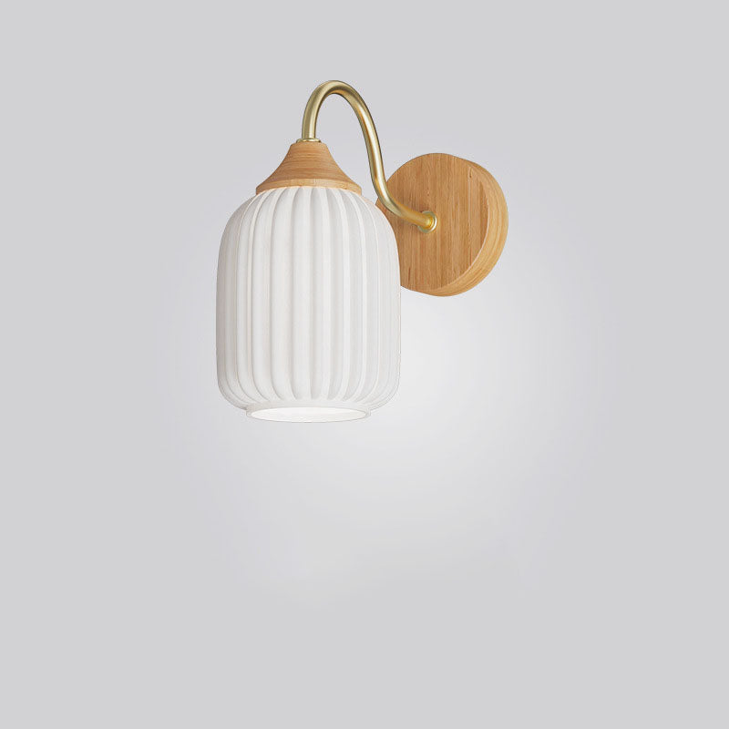 Iron Contemporary Round Glass Wall Sconce