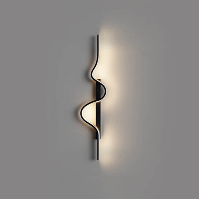 Minimalist Wave Aluminum LED Wall Sconce