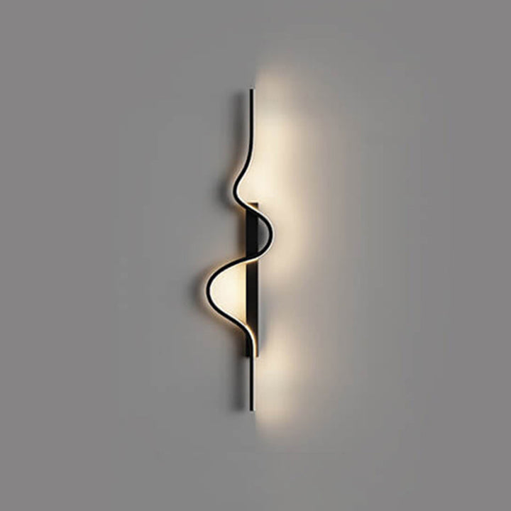 Minimalist Wave Aluminum LED Wall Sconce