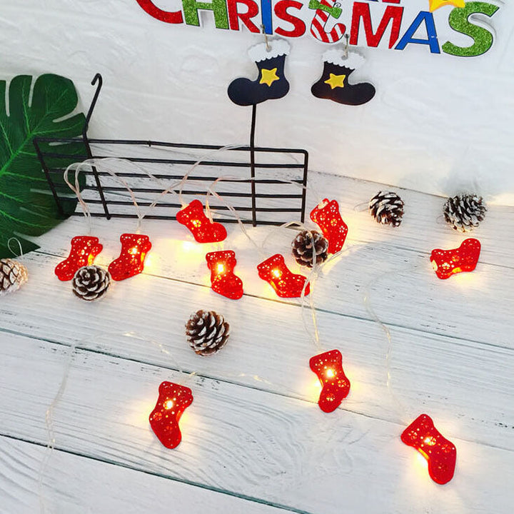Painted Bells Elk Christmas String Lights