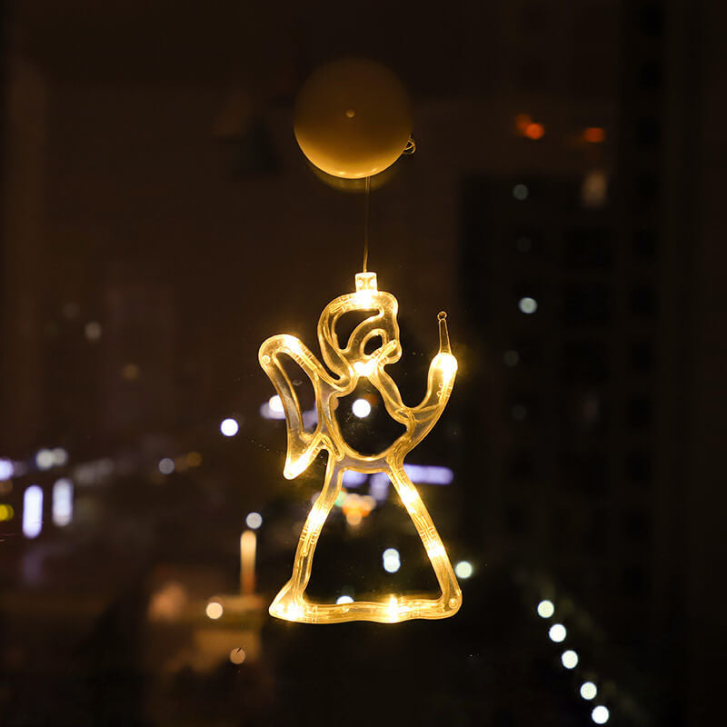 Santa Snowman Window Suction LED Lights