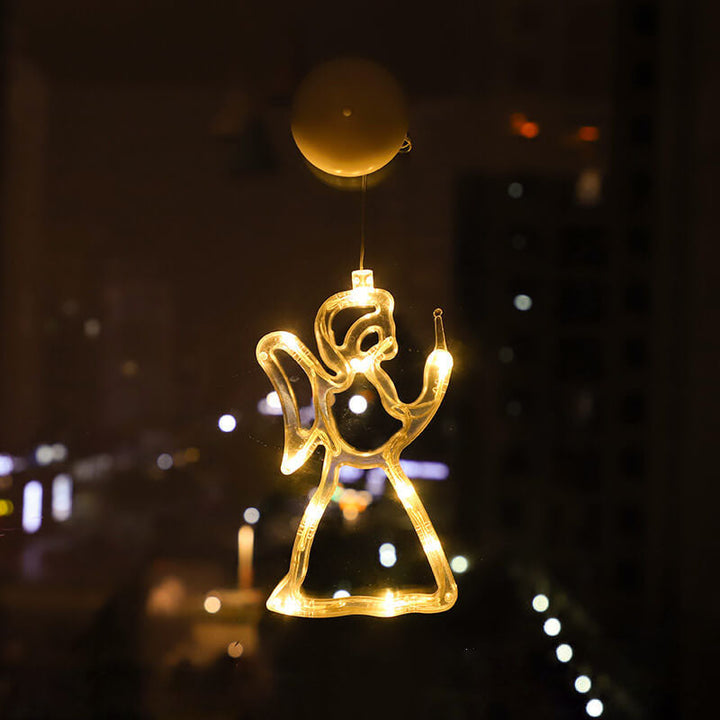 Santa Snowman Window Suction LED Lights