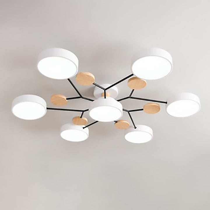 Nordic Molecule LED Semi-Flush Ceiling Light