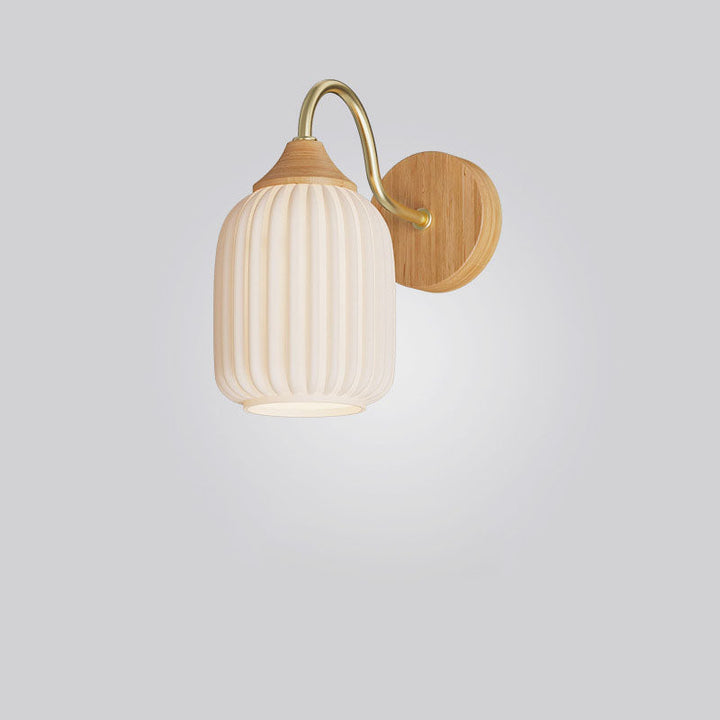 Iron Contemporary Round Glass Wall Sconce
