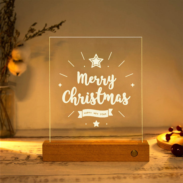 Acrylic Plate LED Table Lamp - 15 Designs
