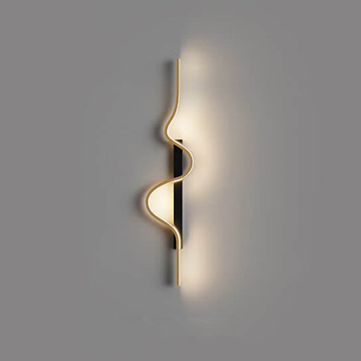 Minimalist Wave Aluminum LED Wall Sconce