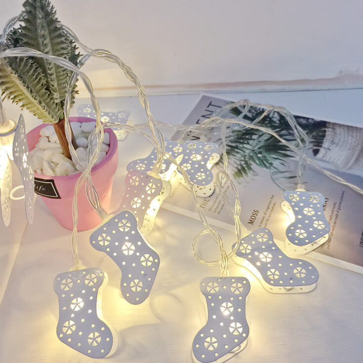 Painted Bells Elk Christmas String Lights