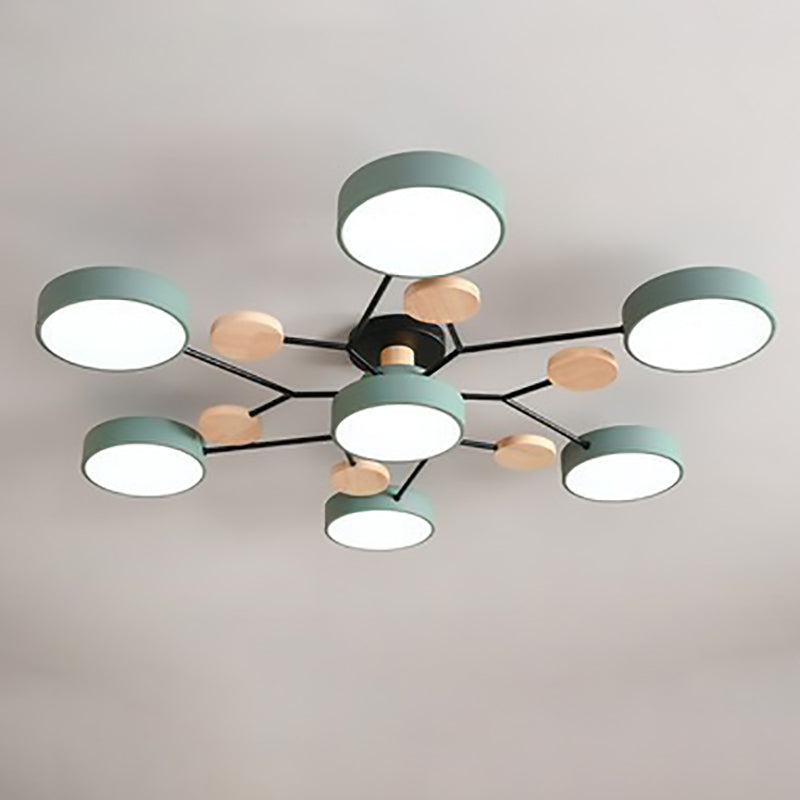 Nordic Molecule LED Semi-Flush Ceiling Light