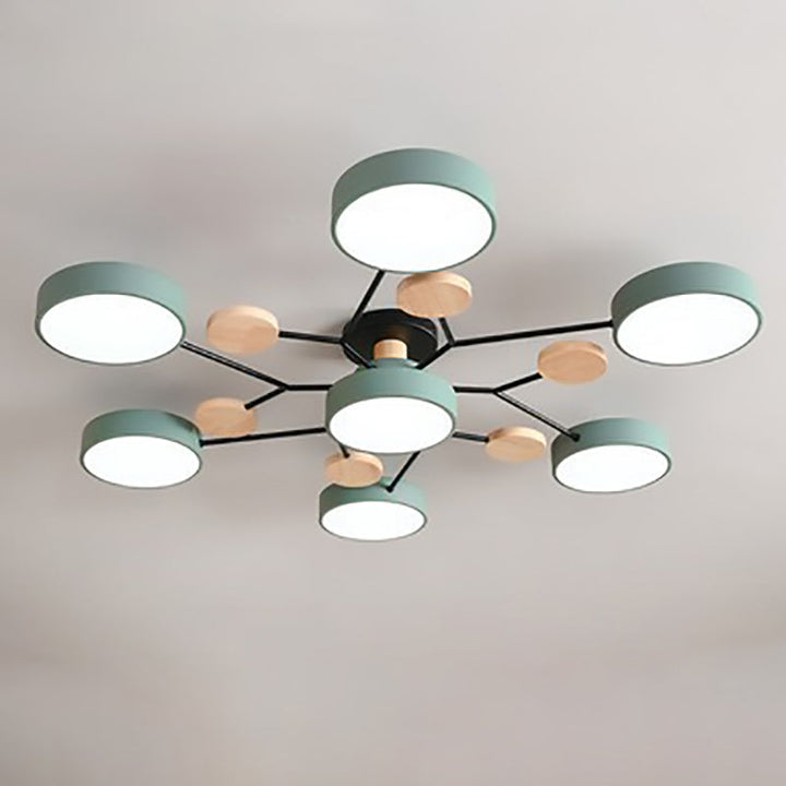 Nordic Molecule LED Semi-Flush Ceiling Light