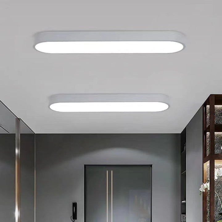 Elliptical Minimalist Acrylic LED Flush Mount Ceiling Light