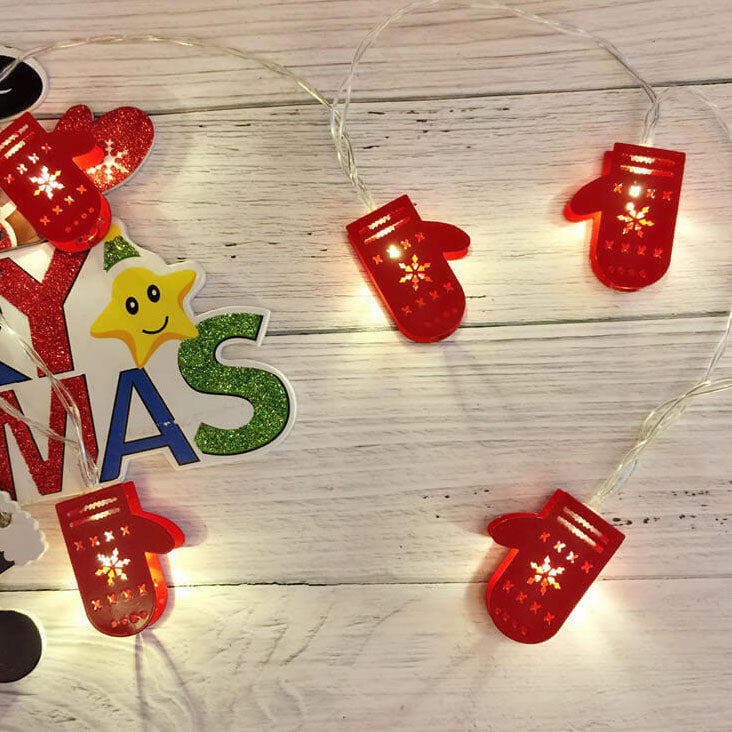 Painted Bells Elk Christmas String Lights