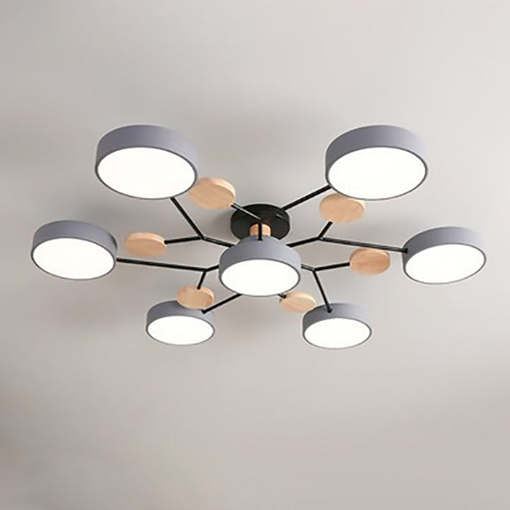 Nordic Molecule LED Semi-Flush Ceiling Light