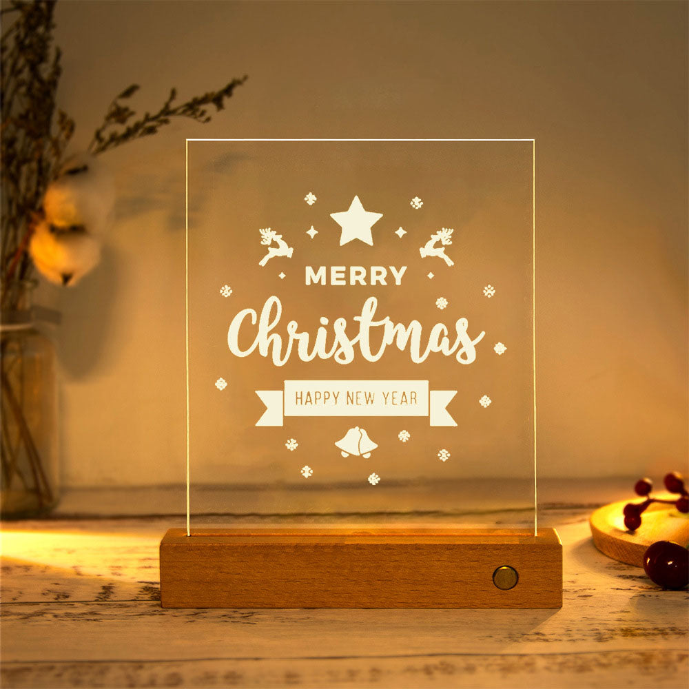 Acrylic Plate LED Table Lamp - 15 Designs