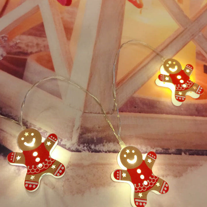 Painted Bells Elk Christmas String Lights