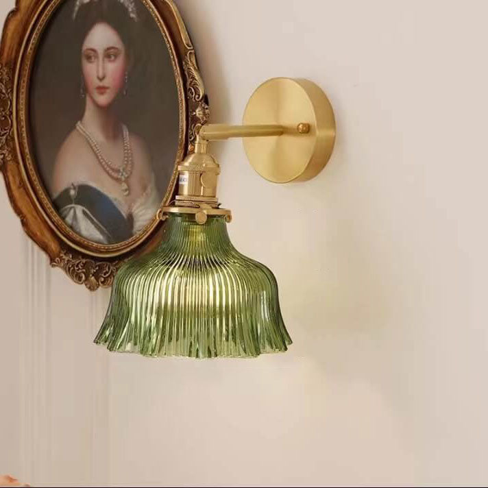 Minimalist Flower Copper Wall Sconce