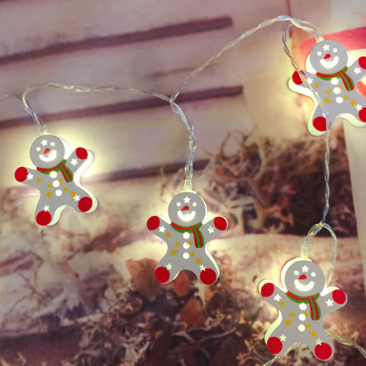 Painted Bells Elk Christmas String Lights