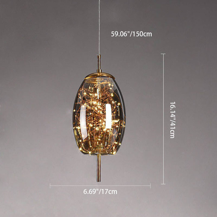 Nordic Cylinder Glass Pendant Light