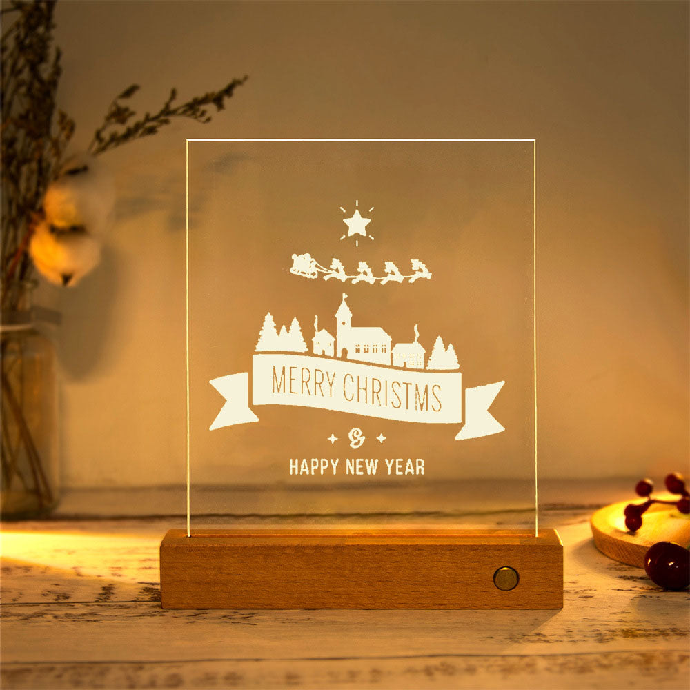 Acrylic Plate LED Table Lamp - 15 Designs