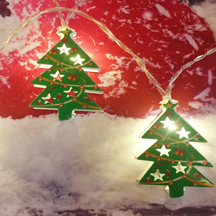Painted Bells Elk Christmas String Lights