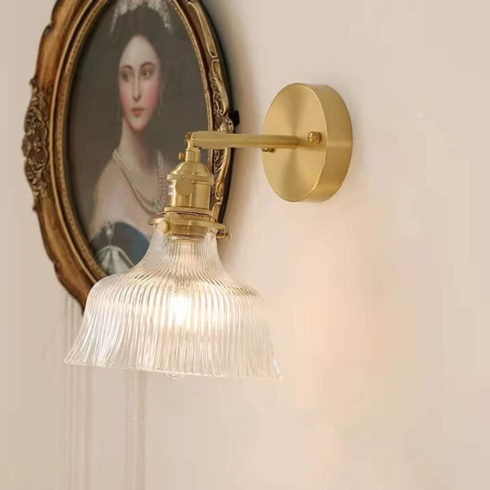 Minimalist Flower Copper Wall Sconce