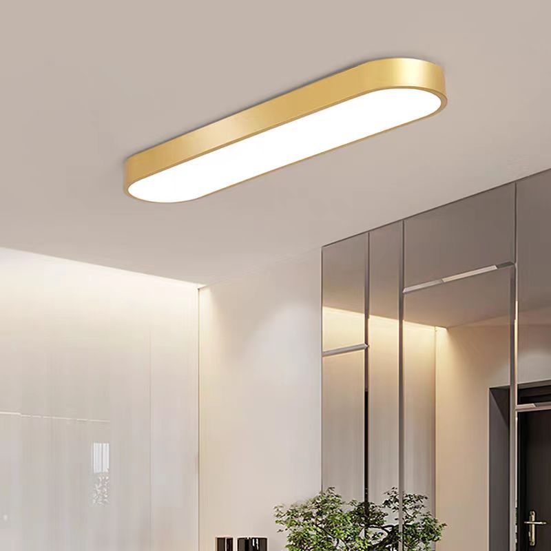 Elliptical Minimalist Acrylic LED Flush Mount Ceiling Light