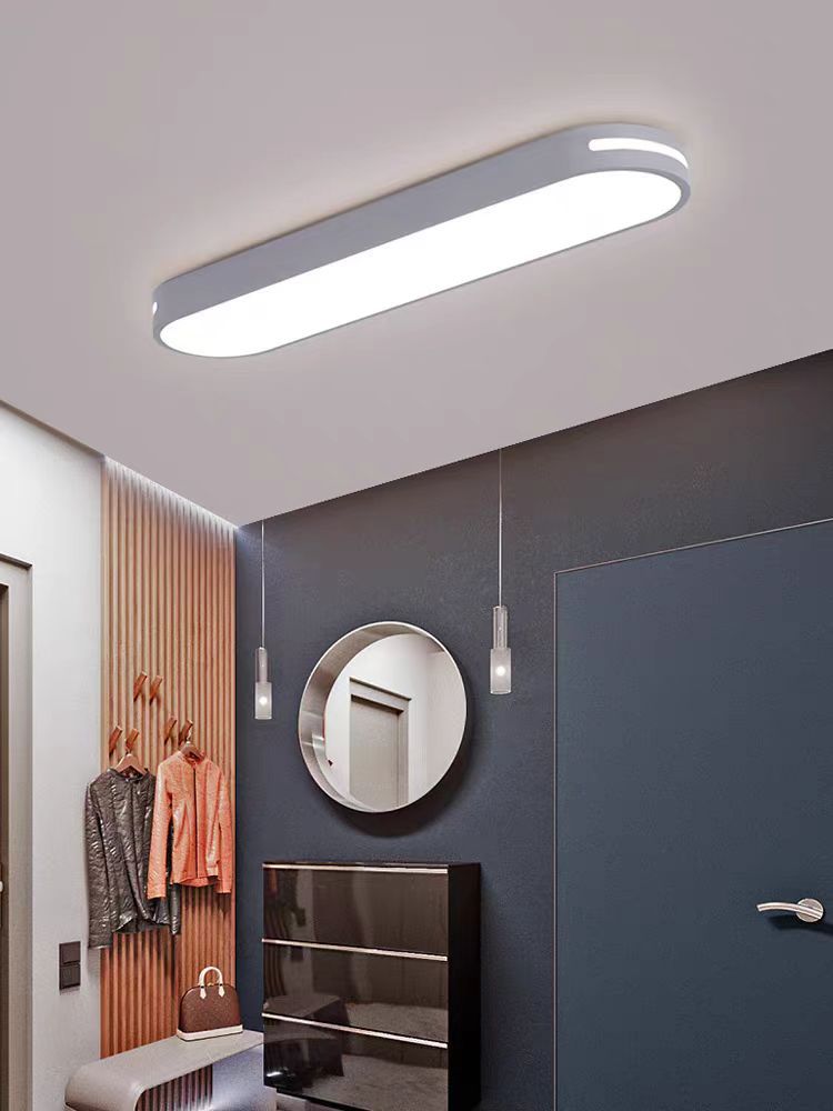 Elliptical Minimalist Acrylic LED Flush Mount Ceiling Light