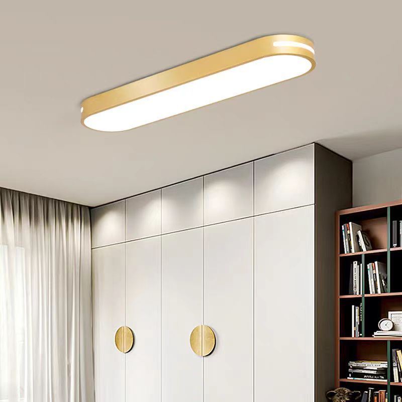 Elliptical Minimalist Acrylic LED Flush Mount Ceiling Light