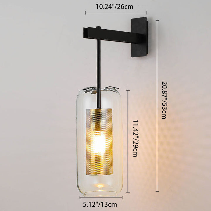 Minimalist Cylinder Glass Wall Lamp