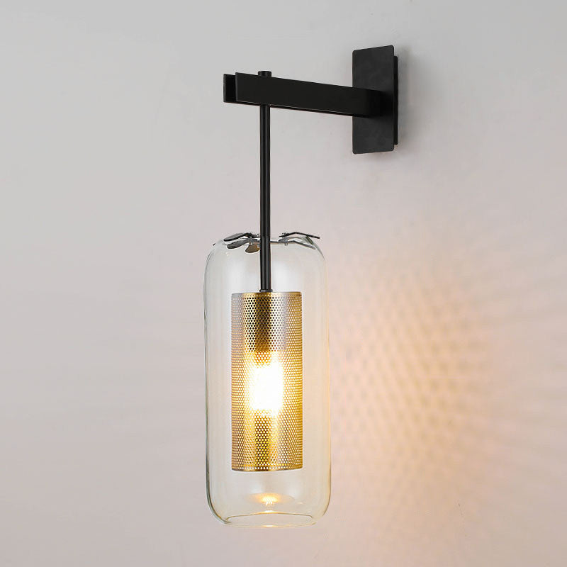 Minimalist Cylinder Glass Wall Lamp