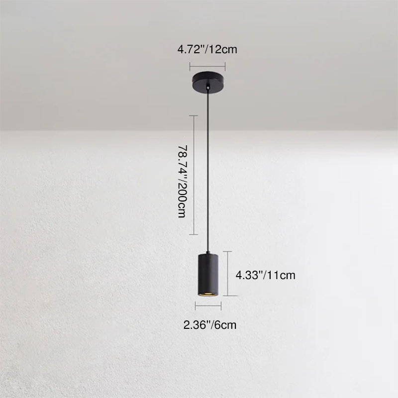 Minimalist Column Iron Pendant Light