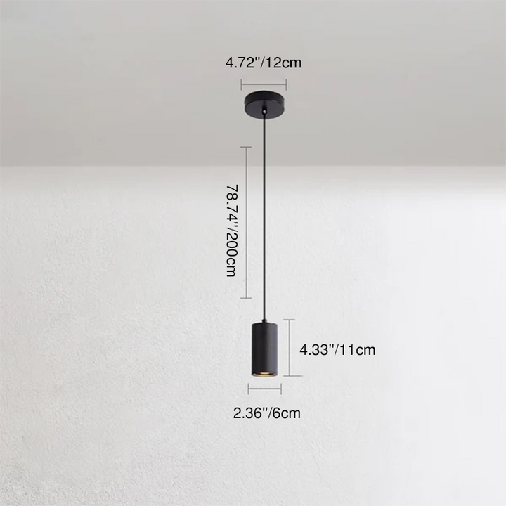 Minimalist Column Iron Pendant Light