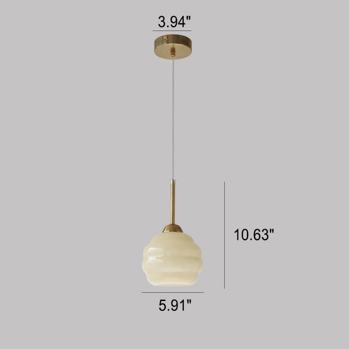 Vintage Round Glass Pendant Light