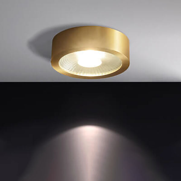 Modern Round Copper LED Flush Mount Ceiling Light