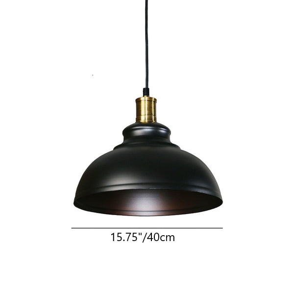 Industrial Contemporary Round Iron Pendant Light
