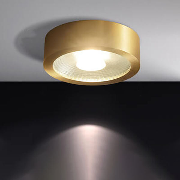 Modern Round Copper LED Flush Mount Ceiling Light