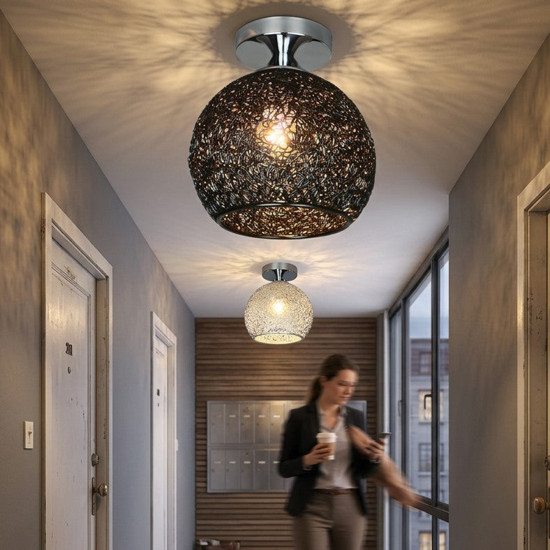 Modern Dome Semi-Flush Ceiling Light