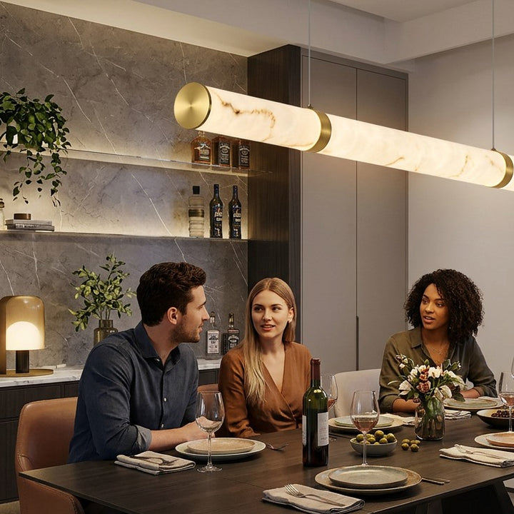 Modern Cylinder Iron LED Island Pendant Light