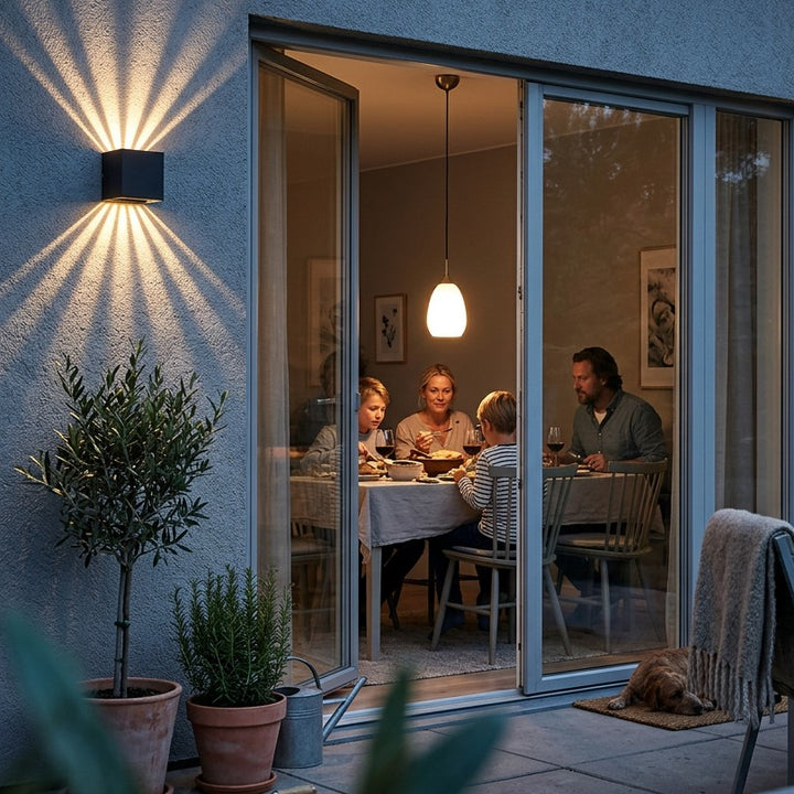 Modern Square Aluminum Waterproof LED Wall Sconce