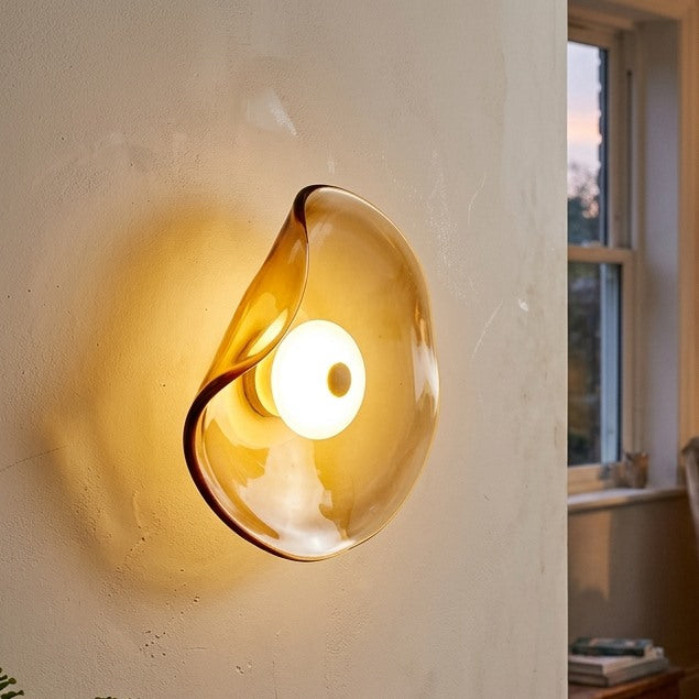 Minimalist Round Glass LED Wall Sconce