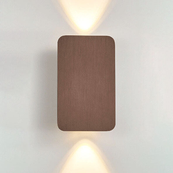 Minimalist Rectangular Aluminum 2-Light LED Wall Sconce