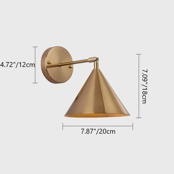 Contemporary Round Brass Wall Sconce