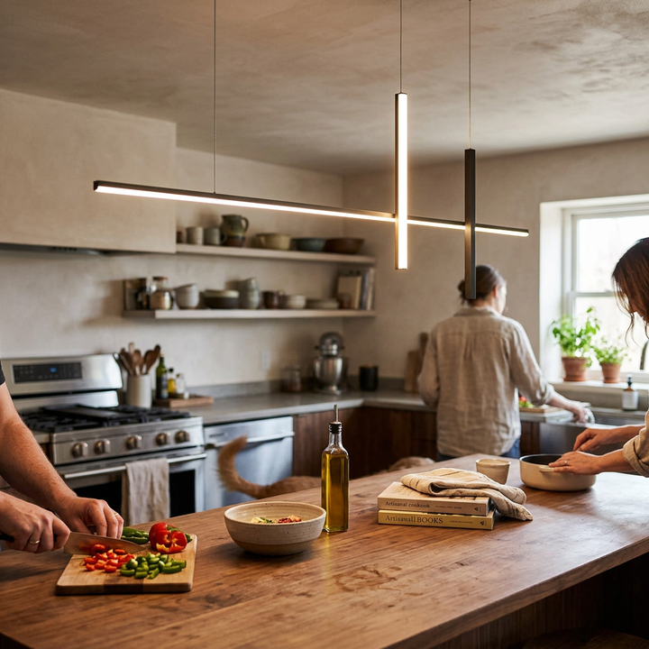 Modern Minimalist Long Line LED Chandelier
