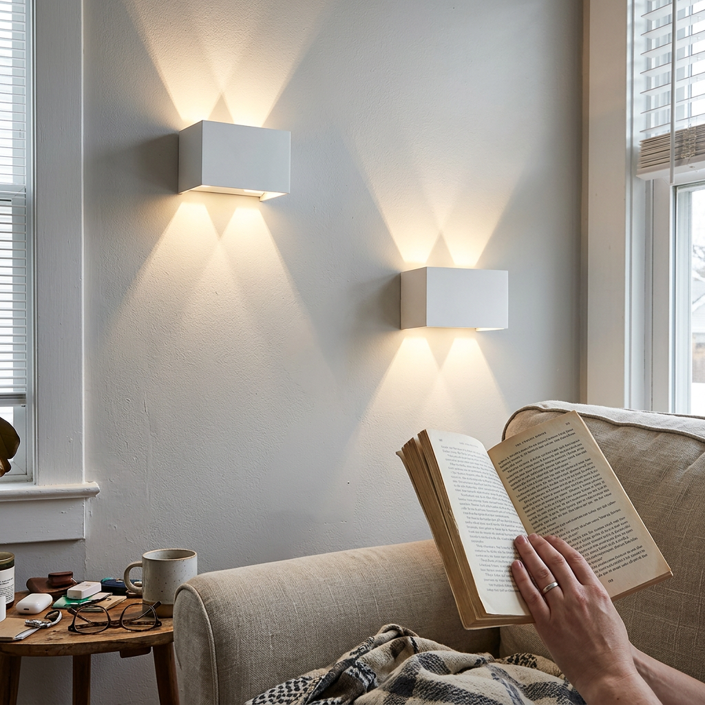 Modern Minimalist Aluminum Square Flat Adjustable Beam LED Reading Wall Sconce Lamp