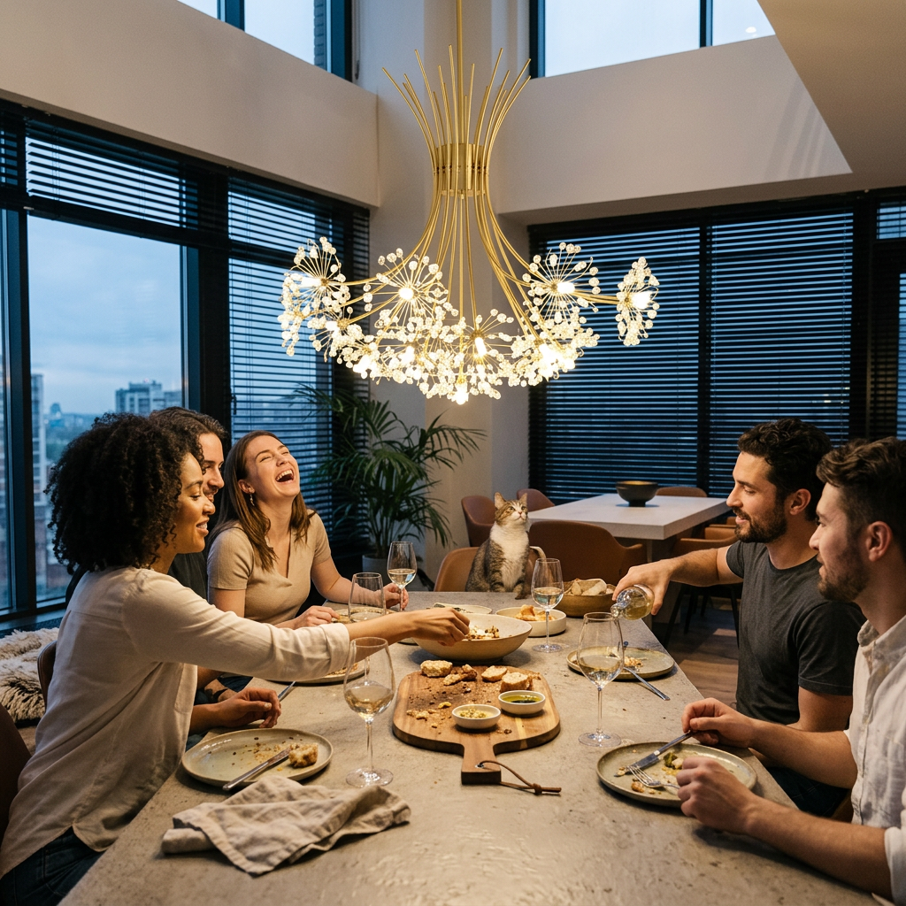 Crystal 13-19 Light Dandelion Shade Chandeliers