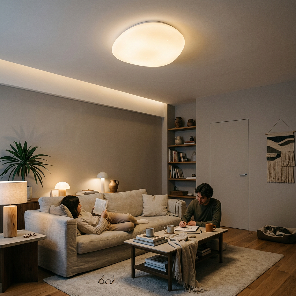 Modern Pebble Stone Star Effect LED Flush Mount Ceiling Light