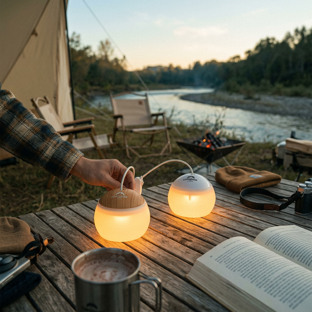 Modern Minimalist Hangable USB Rechargeable Outdoor LED Camping Tent Light