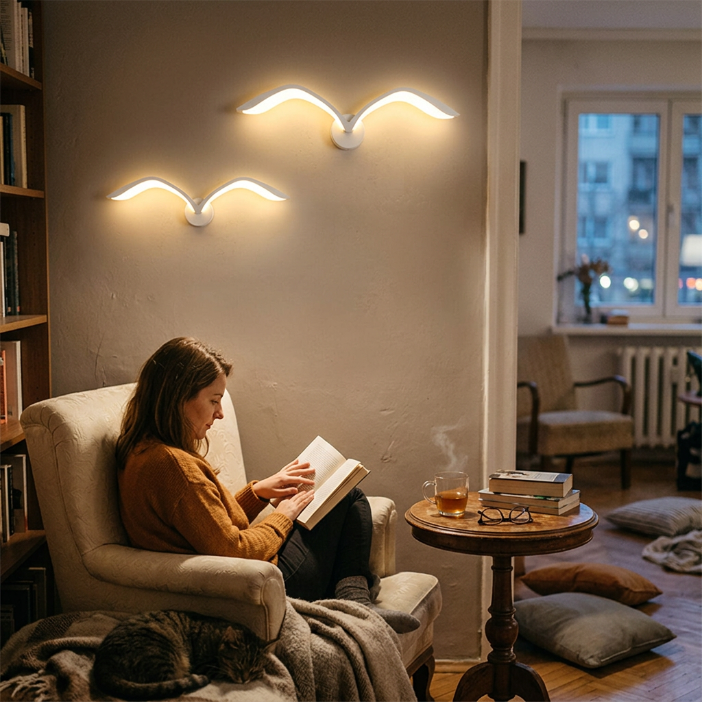 Nordic Minimalist Seagull Acrylic LED Wall Sconce Lamp