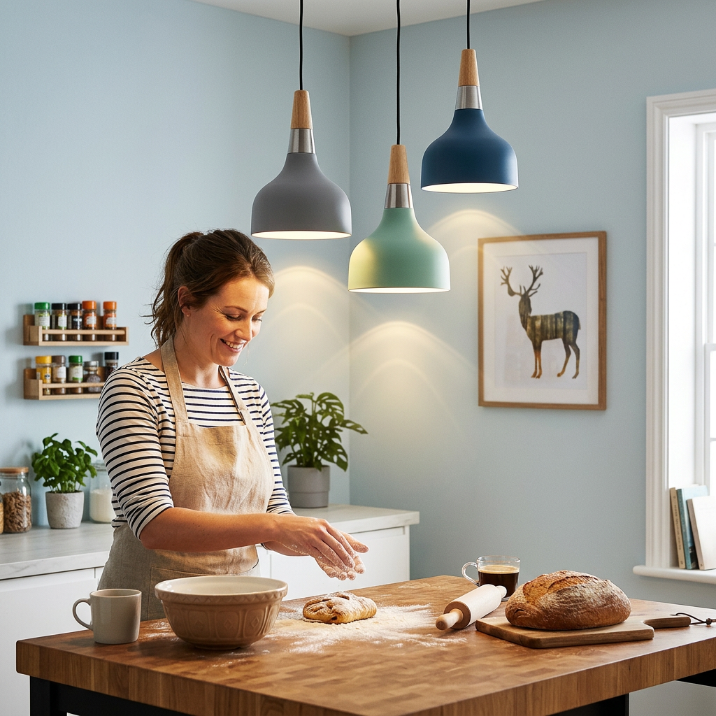 Creative Modern Macaron Disc Art 1-Light Pendant Light